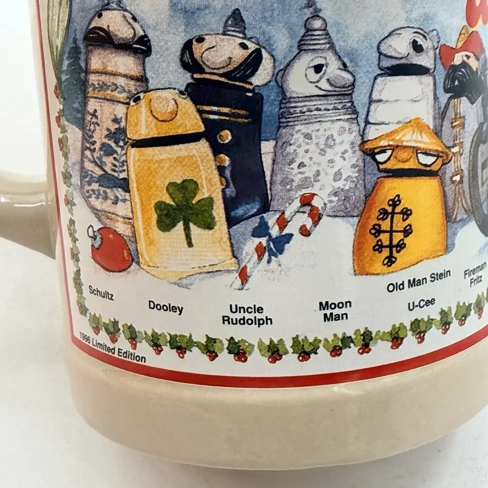 Vintage 90s Webco Utica Club Characters Beer Stein Mug FX Matt Brewing Company
